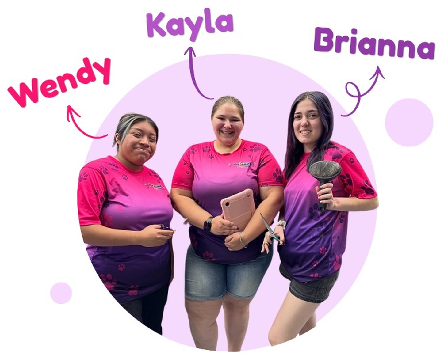 Kayla, Wendy, and Brianna of Fur Factory Pet Grooming